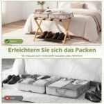 2 vnt. sulankstomų bagažo stovų komplektas su Oksfordo audinio lentyna (Natūrali) – Paveikslėlis 3