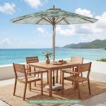 270 cm skersmens skėtis nuo saulės su reguliuojamu pasvirimo kampu – Paveikslėlis 2