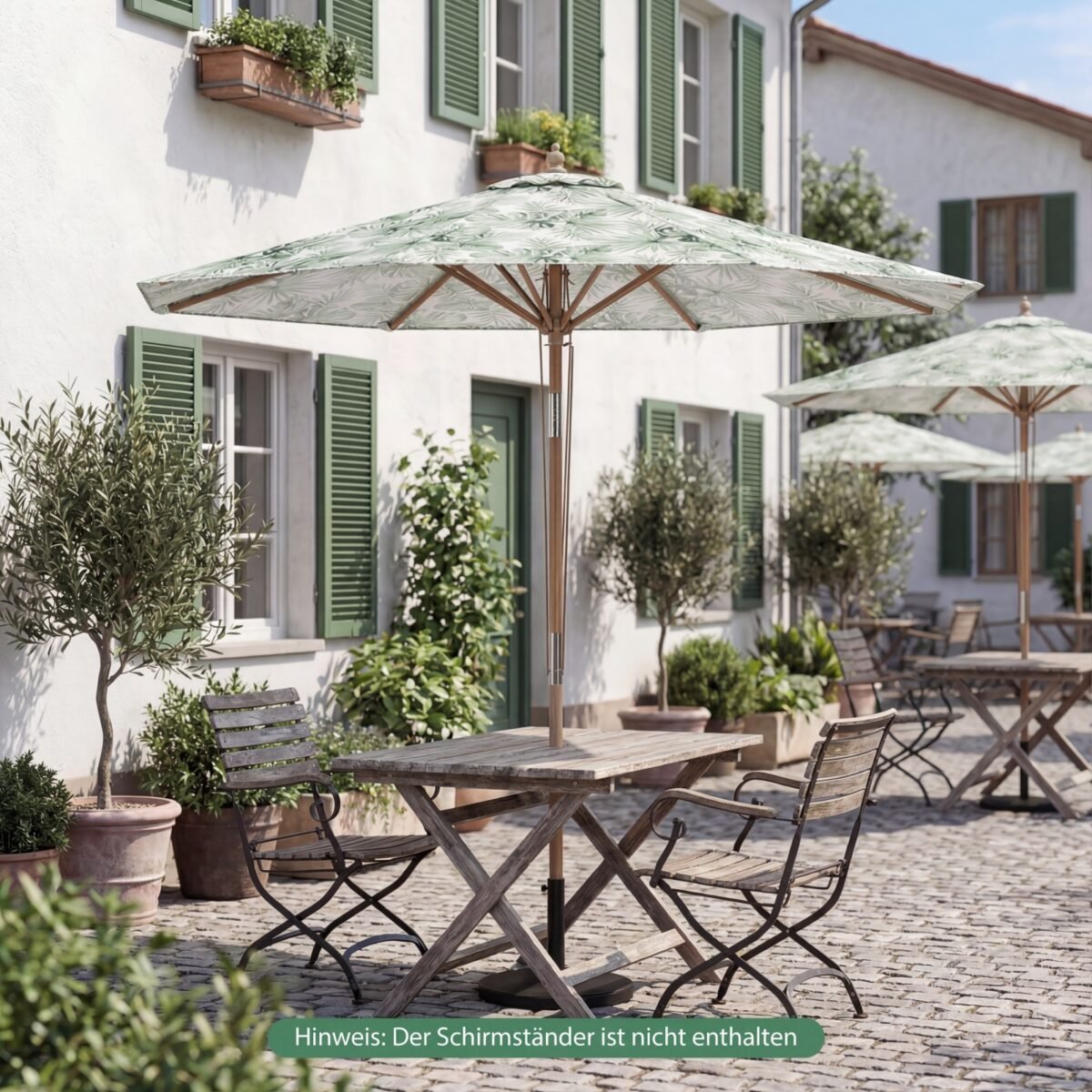 270 cm skersmens skėtis nuo saulės su reguliuojamu pasvirimo kampu – Paveikslėlis 4