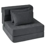 3-in-1 Sulankstoma sofa-lova su 2 pagalvėlėmis (Pilka)