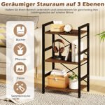 3-pakopų stovimoji lentyna su metaliniu rėmu ir apsauga nuo apvirtimo (Kaimiška ruda) – Paveikslėlis 3