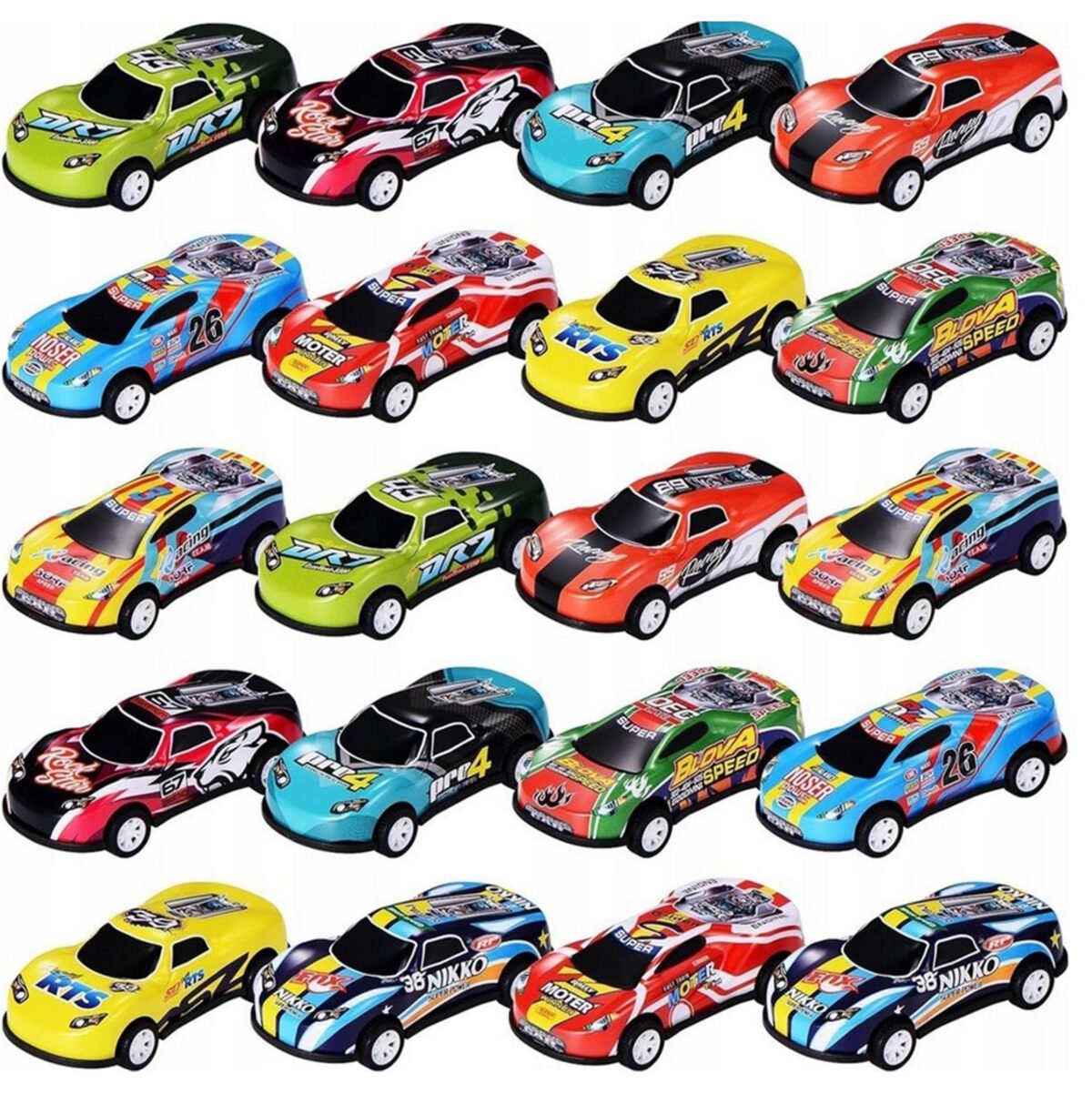 30 dalių lenktyninių automobiliukų rinkinys su dėže – Paveikslėlis 2