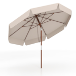 Lauko skėtis su 3 pakopų ventiliuojamu stogu ir pakreipimo funkcija (Smėlio)