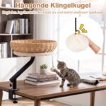 Pasukama kačių lova su nuimama pagalvėle tvirtinama prie stalo 360° (Natūrali ir Balta) – Paveikslėlis 4