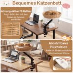 Pasukama kačių lova su nuimama pagalvėle tvirtinama prie stalo 360° (Natūrali ir Balta) – Paveikslėlis 5