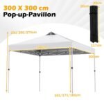 Išskleidžiama greito surinkimo sodo pavėsinė 3x3 m (Balta) – Paveikslėlis 2