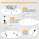 Išskleidžiama greito surinkimo sodo pavėsinė 3x3 m (Balta) – Paveikslėlis 5