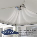 3x3 m Paviljono stogo danga su UV50+ apsauga ir 8 vandens nutekėjimo angomis – Paveikslėlis 5