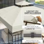 3x3 m paviljono pakaitine stogo danga su vandens nutekejimo angomis ir UPF30 apsauga 5