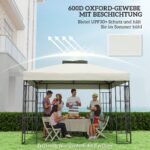 3x3 m paviljono pakaitine stogo danga su vandens nutekejimo angomis ir UPF30 apsauga 6