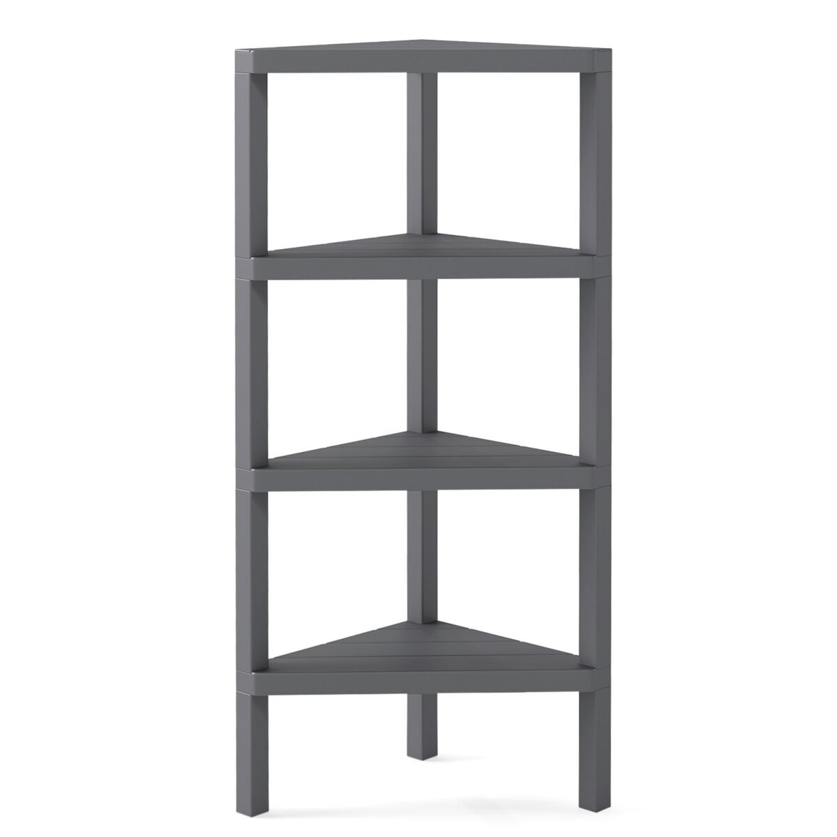 4 aukštų kampinė atvira lentyna (Pilka) – Paveikslėlis 2