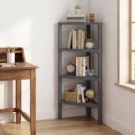 4 aukštų kampinė atvira lentyna (Pilka) – Paveikslėlis 4