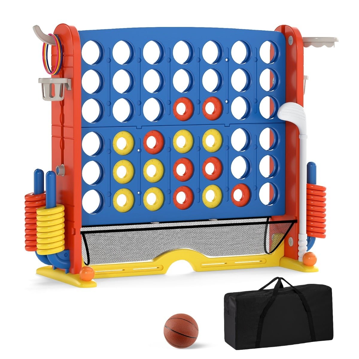 4-in-1 Milžiniškas Strateginis Žaidimas su Reguliuojamu Aukščiu (Mėlyna)