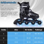 4 padėčių reguliuojami vaikiški riedučiai su šviečiančiais ratukais (EU): 30-33 (Pilka) – Paveikslėlis 2