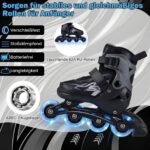 4 padėčių reguliuojami vaikiški riedučiai su šviečiančiais ratukais (EU): 30-33 (Pilka) – Paveikslėlis 4