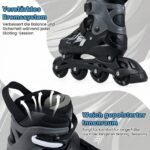 4 padėčių reguliuojami vaikiški riedučiai su šviečiančiais ratukais (EU): 30-33 (Pilka) – Paveikslėlis 5