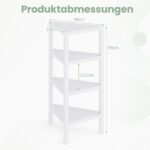 4 pakopų kampinė lentyna su atviromis grotelinėmis lentynomis (Balta) – Paveikslėlis 3