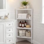 4 pakopų kampinė lentyna su atviromis grotelinėmis lentynomis (Balta) – Paveikslėlis 5