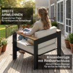4 vietų aliuminio lauko baldų komplektas su ypač giliomis sėdynėmis – Paveikslėlis 8