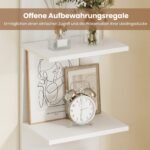 5 aukštų vertikali sieninė pakabinama lentyna (Balta) – Paveikslėlis 3