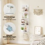 5 aukštų vertikali sieninė pakabinama lentyna (Balta) – Paveikslėlis 4