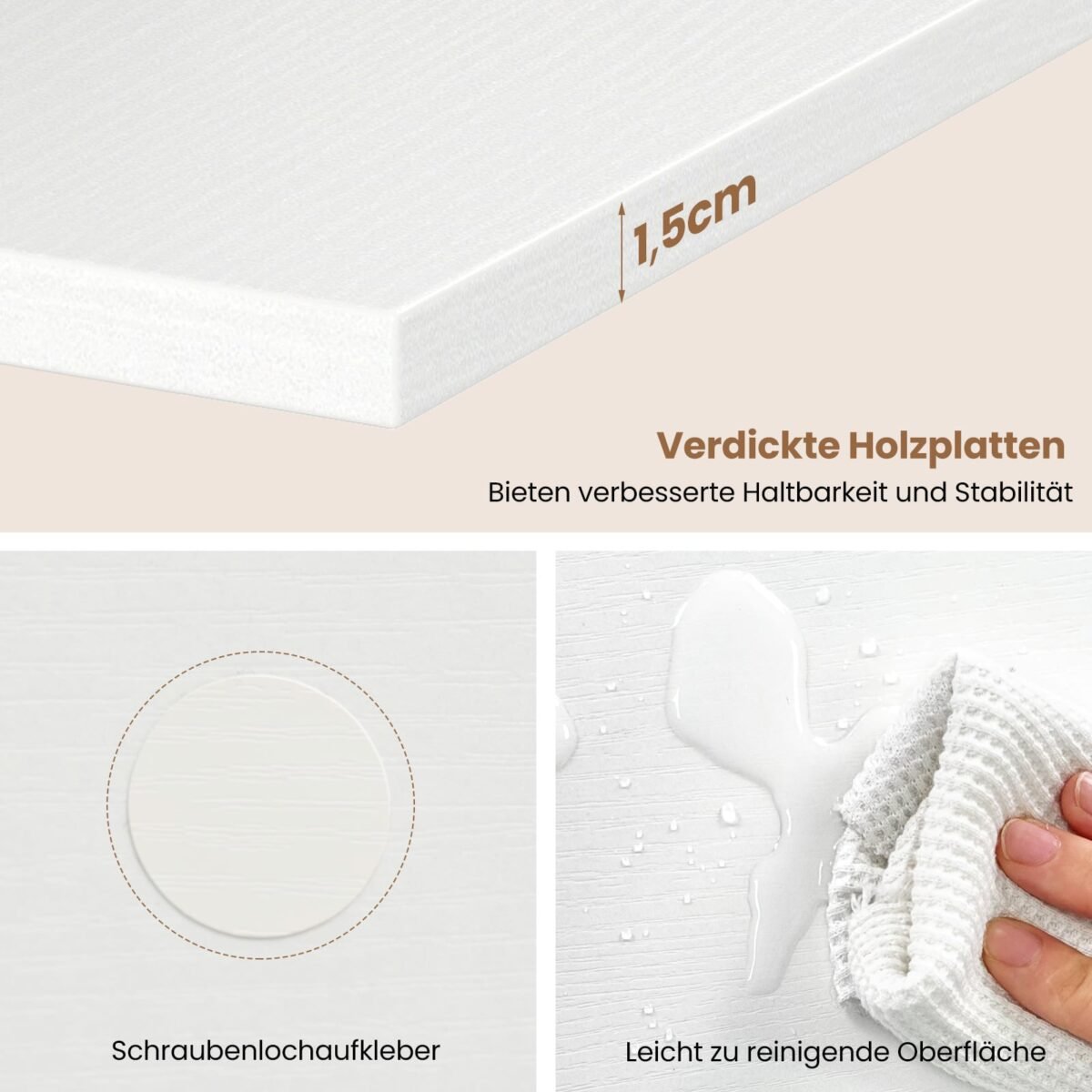 5 aukštų vertikali sieninė pakabinama lentyna (Balta) – Paveikslėlis 5