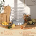 5 padėklų maisto džiovyklė su reguliuojama temperatūra – Paveikslėlis 5
