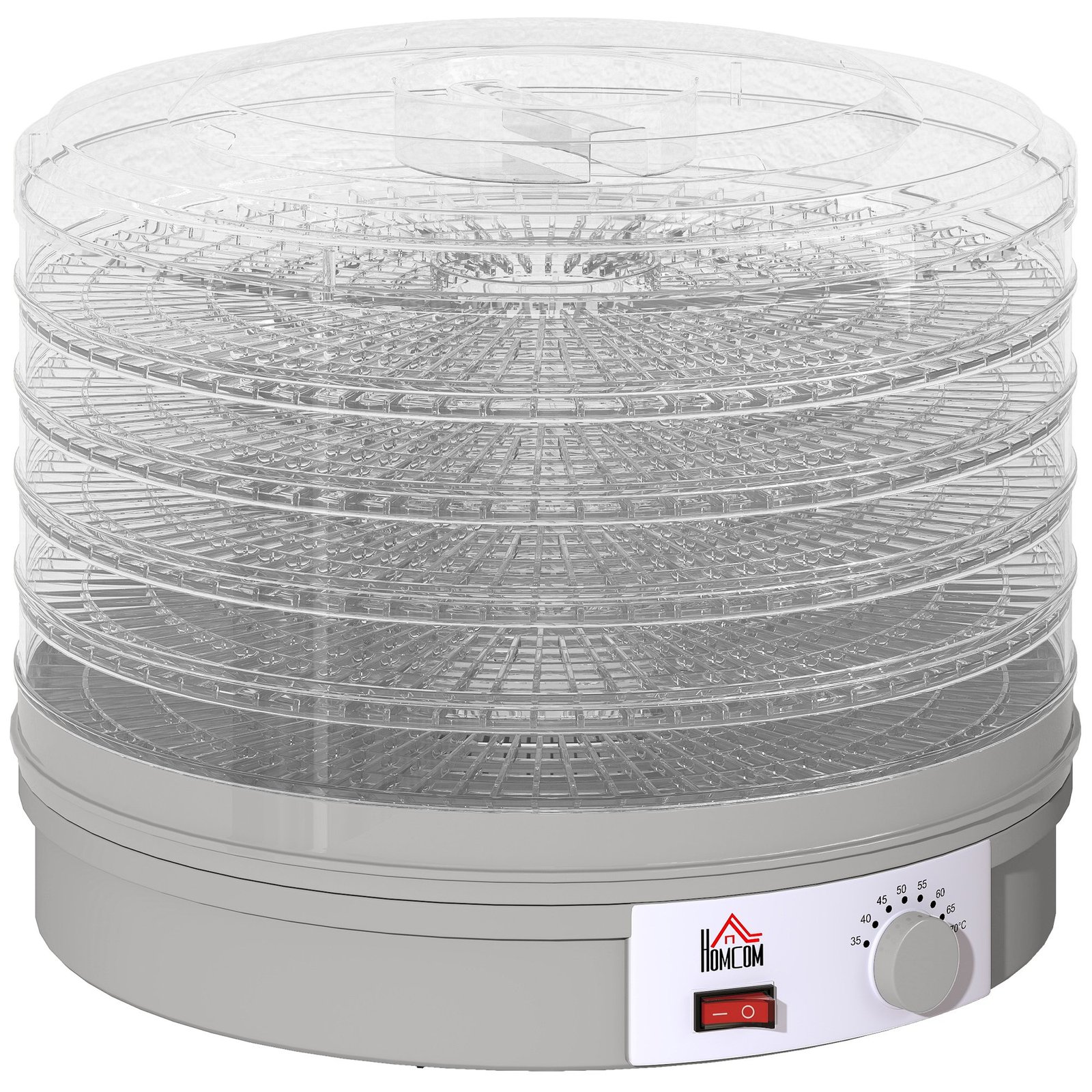 5 padėklų maisto džiovyklė su reguliuojama temperatūra