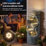 5 pakopų dekoratyvinis fontanas su LED apšvietimu – Paveikslėlis 5