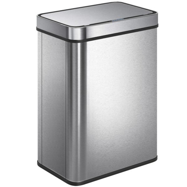 50 litrų talpos sensorinė nerūdijančio plieno šiukšliadėžė su aktyvintos anglies filtru