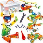5in1 STEM transporto priemonių konstruktorius 163 dalių
