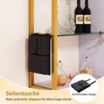 6 aukštų kabinama sieninė lentyna su RGB-LED apšvietimu (Balta) – Paveikslėlis 3