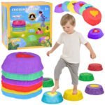 6 spalvotų šviečiančių balansavimo akmenų rinkinys