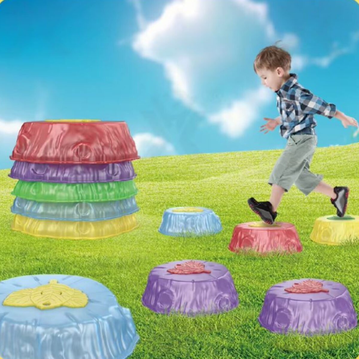 6 spalvotų šviečiančių balansavimo akmenų rinkinys – Paveikslėlis 3