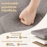 76 cm ilgio daiktadėžė - fotelis su atverčiamu padėklu (Pilka) – Paveikslėlis 4