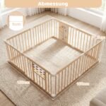 Medinis kūdikio žaidimų maniežas (Natūrali) – Paveikslėlis 2