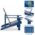 Adirondack sodo kėdė iš medžio masyvo su reguliuojamu atlošu – Paveikslėlis 5