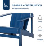 Adirondack sodo kėdė iš medžio masyvo su reguliuojamu atlošu – Paveikslėlis 6