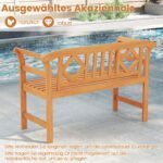 Akacijos medienos dvivietis sodo suoliukas iki 360 kg (Natūrali) – Paveikslėlis 3