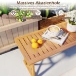 Akacijos medienos sodo suoliukas be atlošo 2–3 asmenims (Natūrali) – Paveikslėlis 2