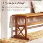 Akacijos medienos sodo suoliukas be atlošo 2–3 asmenims (Natūrali) – Paveikslėlis 5