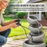 Akmens imitacijos 4 pakopų lauko fontanas – Paveikslėlis 4