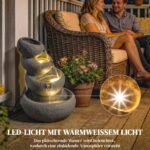 Akmens imitacijos 4 pakopų lauko fontanas – Paveikslėlis 5