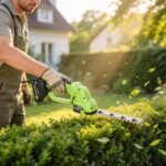 Akumuliatorinės 2-in-1 gyvatvorių ir vejos žirklės su reguliuojamu kampu – Paveikslėlis 2