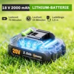 Akumuliatorinės 2-in-1 gyvatvorių ir vejos žirklės su reguliuojamu kampu – Paveikslėlis 5