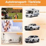 Aliumininė gyvūnų transportavimo dėžė su užrakinamomis durelėmis ir išimama pertvara (Juoda ir sidabrinė) – Paveikslėlis 5