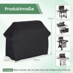 Apsauginis grilio užvalkalas atsparus vandeniui ir plyšimui (Juoda) – Paveikslėlis 2