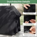 Apsauginis grilio užvalkalas atsparus vandeniui ir plyšimui (Juoda) – Paveikslėlis 5