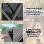 Apsauginis Pop-Up lauko paviljonas su tinklinėmis sienelėmis – Paveikslėlis 5