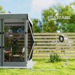 Apsauginis Pop-Up lauko paviljonas su tinklinėmis sienelėmis – Paveikslėlis 7